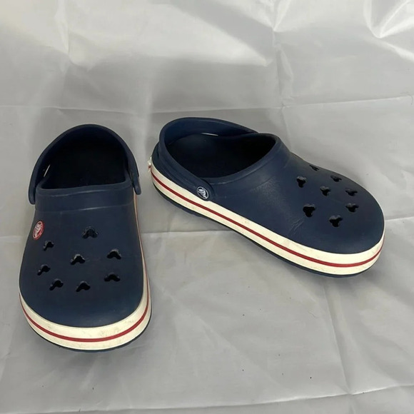 DISNEY X Crocs Collab Parks Mickey Cutout White Red Navy Blue Men 4 Ladies 6 - Picture 12 of 12